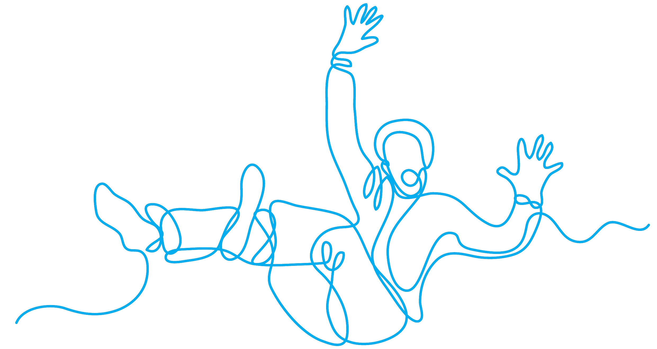 illustration of tangled man
